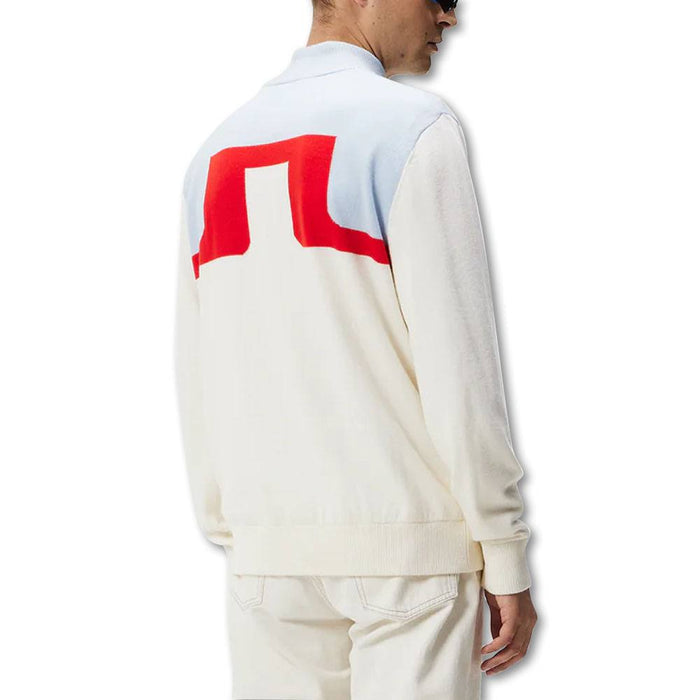 J.Lindeberg Jeff Windbreaker Golf Pullover White - FW23