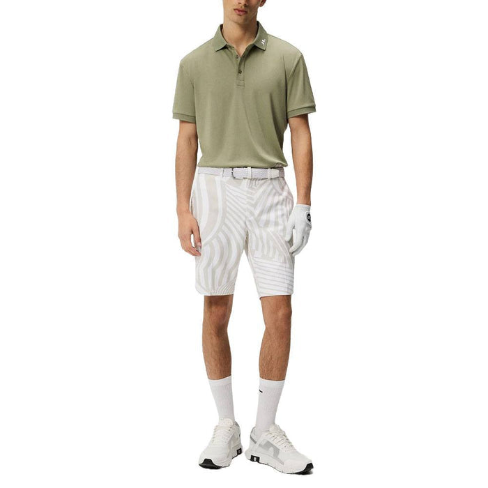 J.Lindeberg KV Print Regular Fit Golf Polo Dazzle Wave Moonbeam - 24