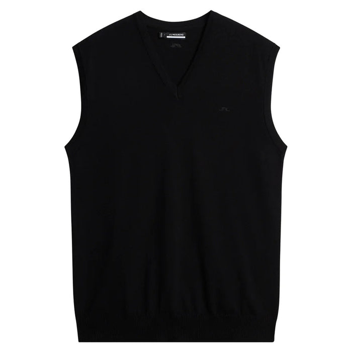 J.Lindeberg Liam Knitted Golf Vest Black - FW23