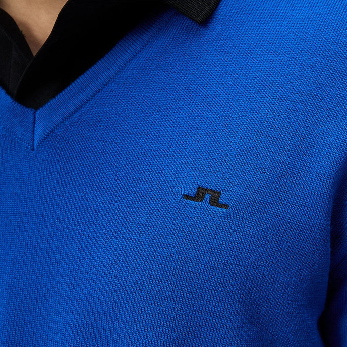 J.Lindeberg Lymann Knitted Golf Sweater Nautical Blue - SS23