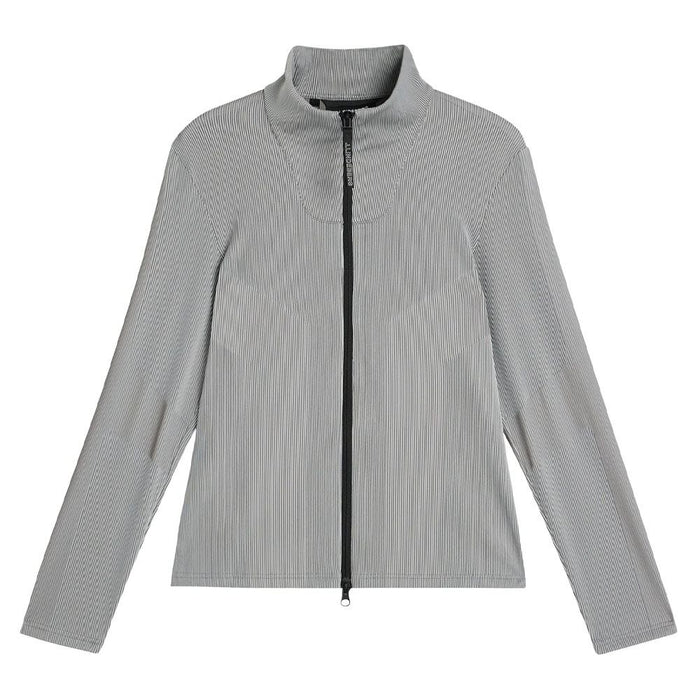 J.Lindeberg Slot Full Zip Mid Layer Golf Jacket Gray Melange - FW23 Women