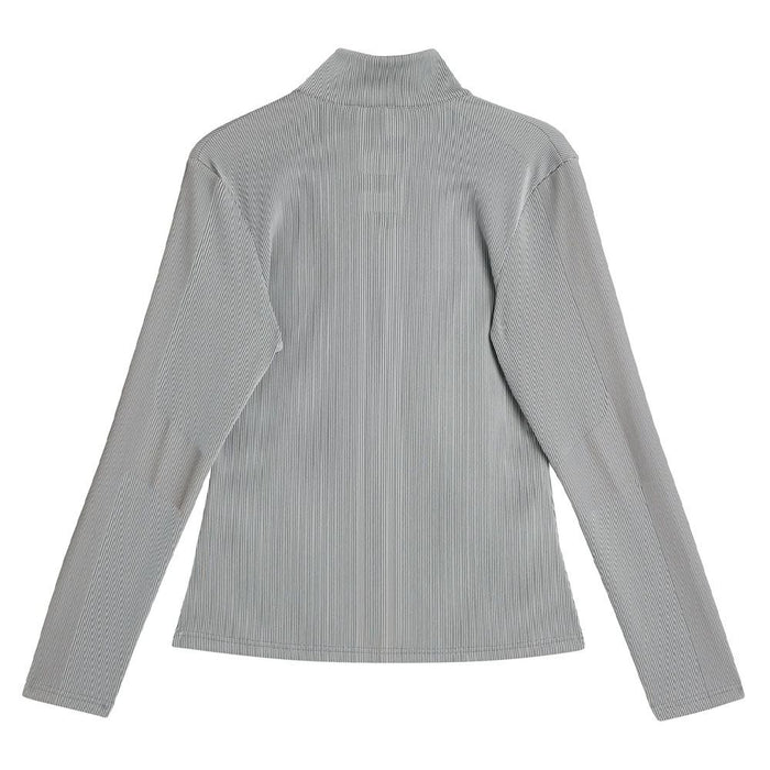 J.Lindeberg Slot Full Zip Mid Layer Golf Jacket Gray Melange - FW23 Women