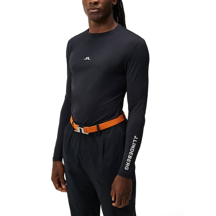J.Lindeberg Thor Longsleeve Golf Baselayer Black - FW23