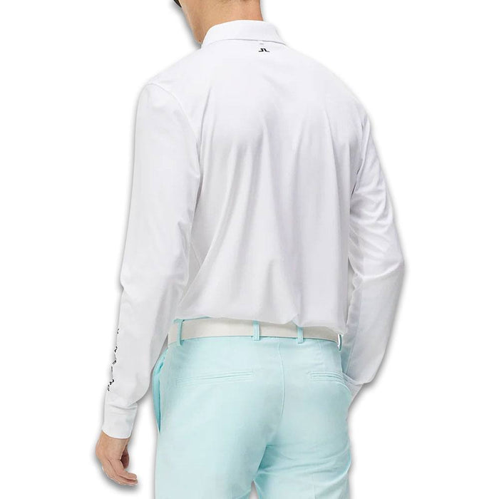 J.Lindeberg Tour Tech Longsleeve Golf Polo White - SS24