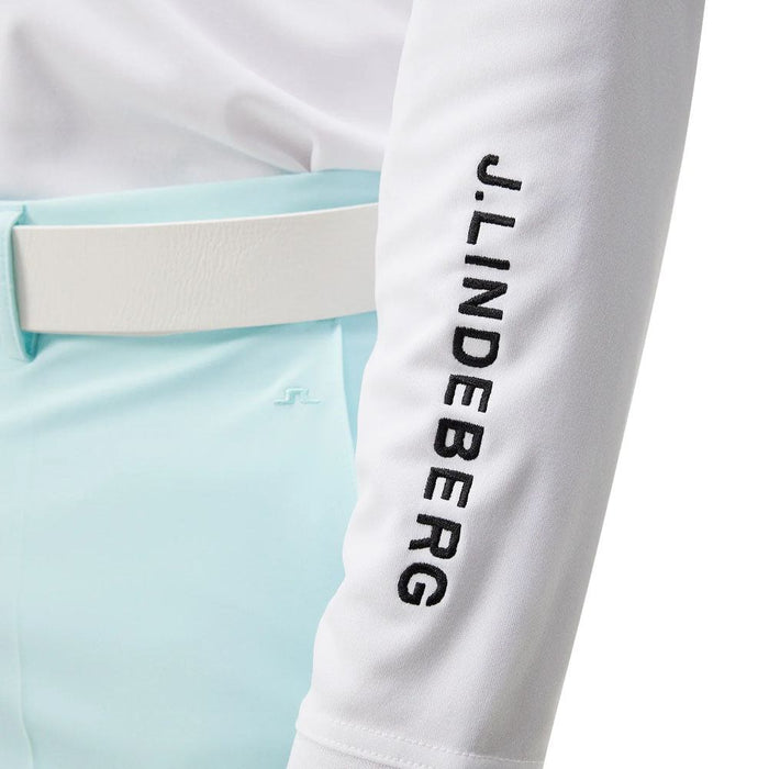 J.Lindeberg Tour Tech Longsleeve Golf Polo White - SS24