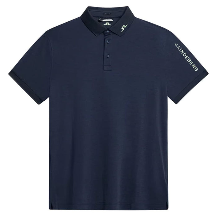 J.Lindeberg Tour Tech Reg Fit Golf Polo Navy Melange- SS24
