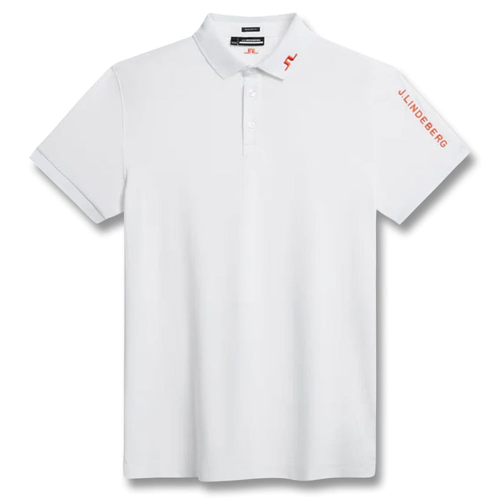 J.Lindeberg Tour Tech Reg Fit Golf Polo White - SS24