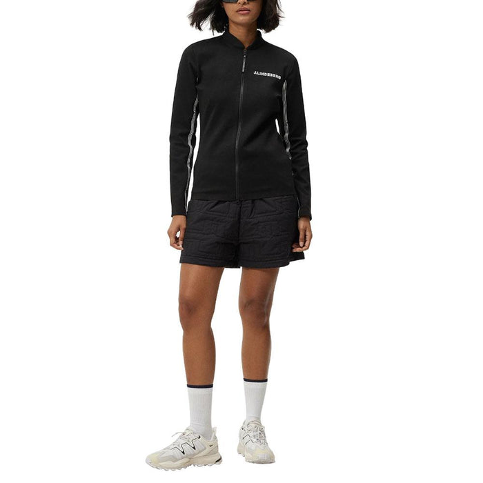J.Lindeberg Wildcat Full Zip Mid Layer Golf Jacket Black - FW23 Women