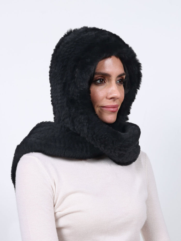Knitted Shearling Scoodie