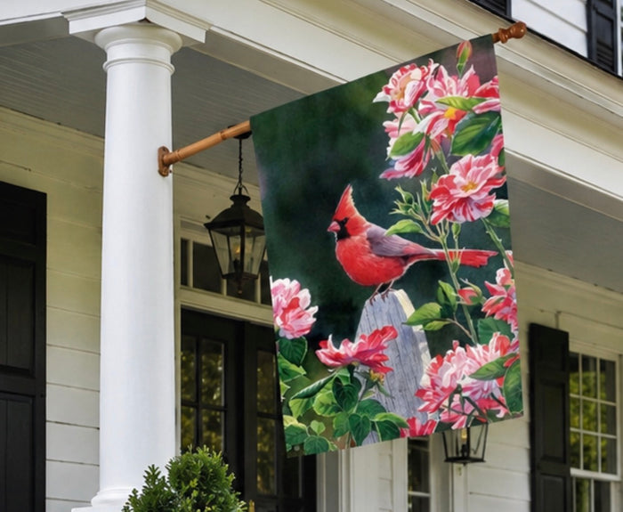Large Red Cardinal Spring Summer Flag Outdoor