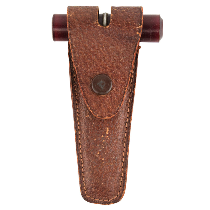 Leather Cased Red Lucite Handle Travel Corkscrew | The Hour