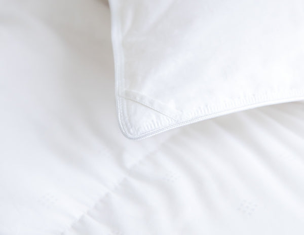 Lisburn 500TC cotton sateen duvet close-up - Mattress Miracle Brantford