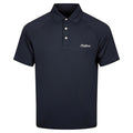 Malbon Evergreen Raglan Sleeve Mesh Golf Polo Navy - FW24 Men
