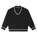 Malbon Ivy Cable Knit Golf Sweater Black
