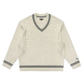 Malbon Ivy Cable Knit Golf Sweater Natural