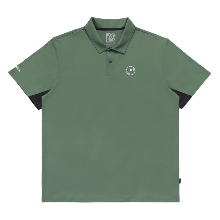 Malbon Performance Pique Golf Polo Forest/Black