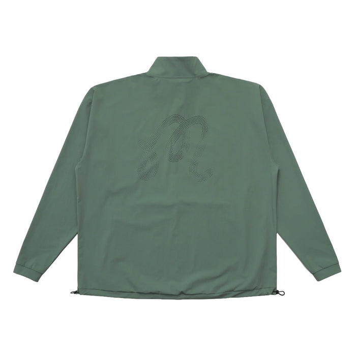 Malbon Performance Quarter Zip Shell Golf Pullover Forest