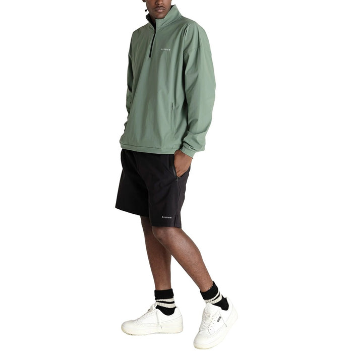 Malbon Performance Quarter Zip Shell Golf Pullover Forest