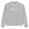 Malbon Roll King Crew Fleece Golf Sweater Steel - FW24