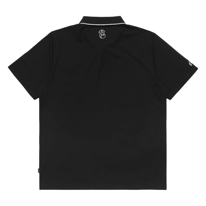 Malbon Roll King Performance Pique Golf Polo Black - FW24