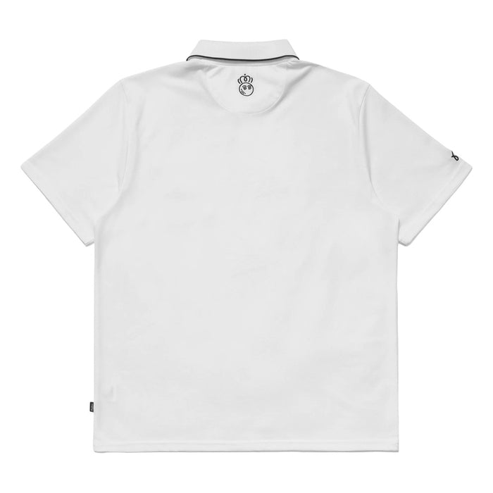 Malbon Roll King Performance Pique Golf Polo White - FW24