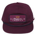 Malbon Trophy Twill Rope Golf Cap Burgundy - FW24