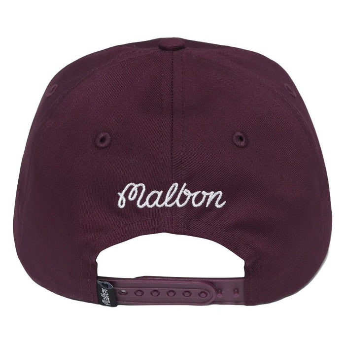 Malbon Trophy Twill Rope Golf Cap Burgundy - FW24