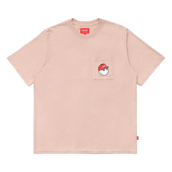 Malbon x Coca Cola Spencerian Block Golf T-Shirt Mauve