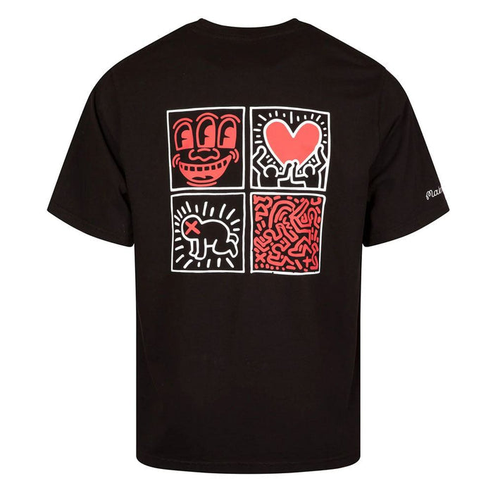 Malbon x Keith Haring Pocket Golf T-Shirt Black
