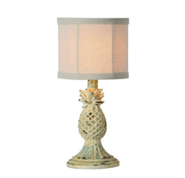 Mini Lamp Blue And Ivory Pineapple
