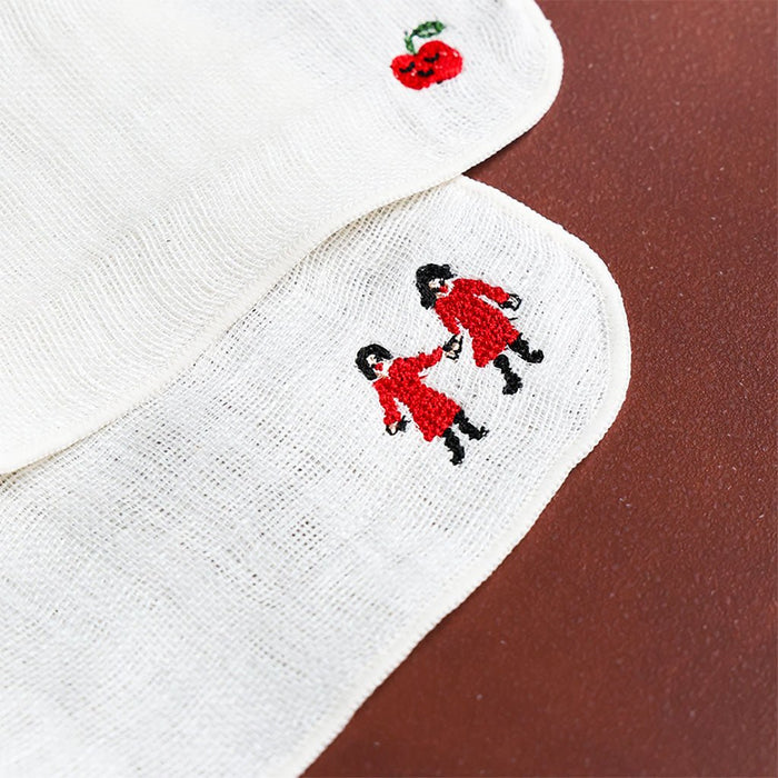 Mitsou Linen Gauze Embroidered Handkerchief Boston General Store