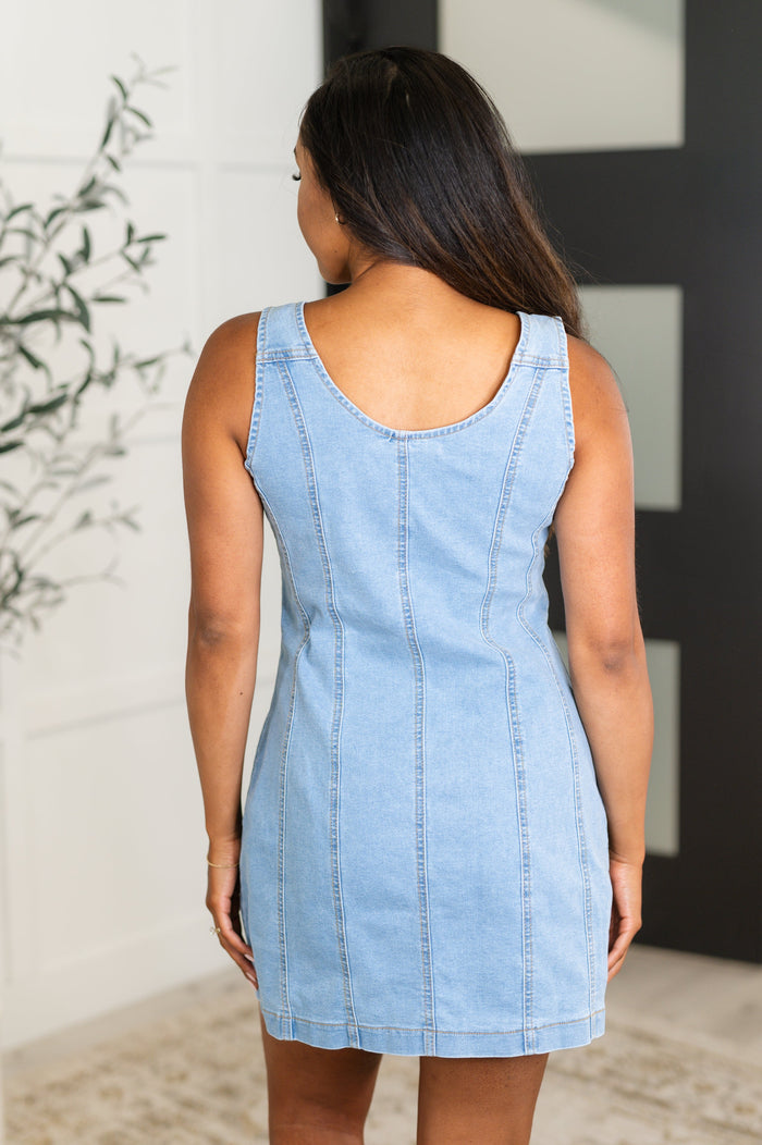 Most Surreal Button Front Denim Dress