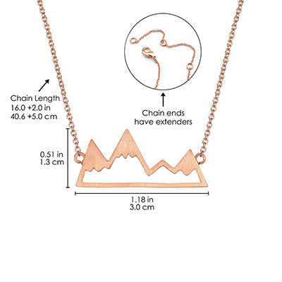 "Mountain High" Necklace - Rose Gold