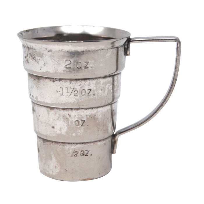 Vintage Napier Silver Plate Stepped Jigger With Handle Left | The Hour Shop