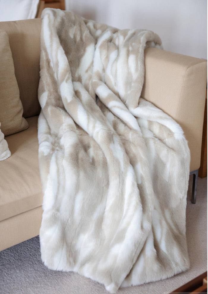 NEW! Winter Rabbit Faux Fur Throw