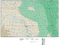 North Dakota Map with Contour Background