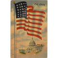 Old Glory Patriotic American Flag US Capitol Vintage Postcard (unposted) - Vintage Postcard Boutique
