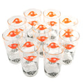 Vintage Orange, White & Black Mod Tumblers | The Hour