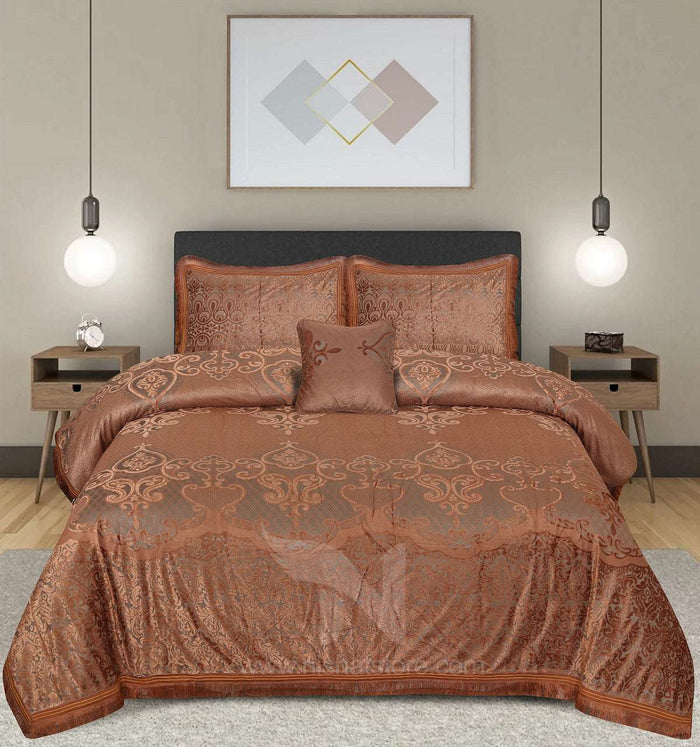 Palachi Velvet Bed Sheet Set – 4 Pcs DS 567 - Nishat Creative Store