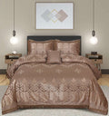 Palachi Velvet & Leather Bed Sheet Set – 4 Pcs Design Code 568 - Nishat Creative Store