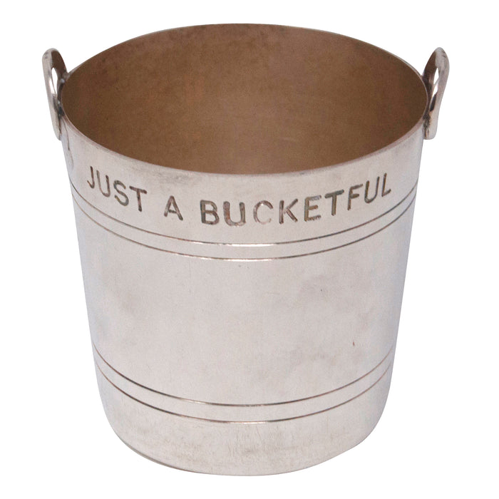 P.H. Vogel & Co. Silver Plate 5 oz. "Just A Bucketful" Jigger Top View | The Hour Shop