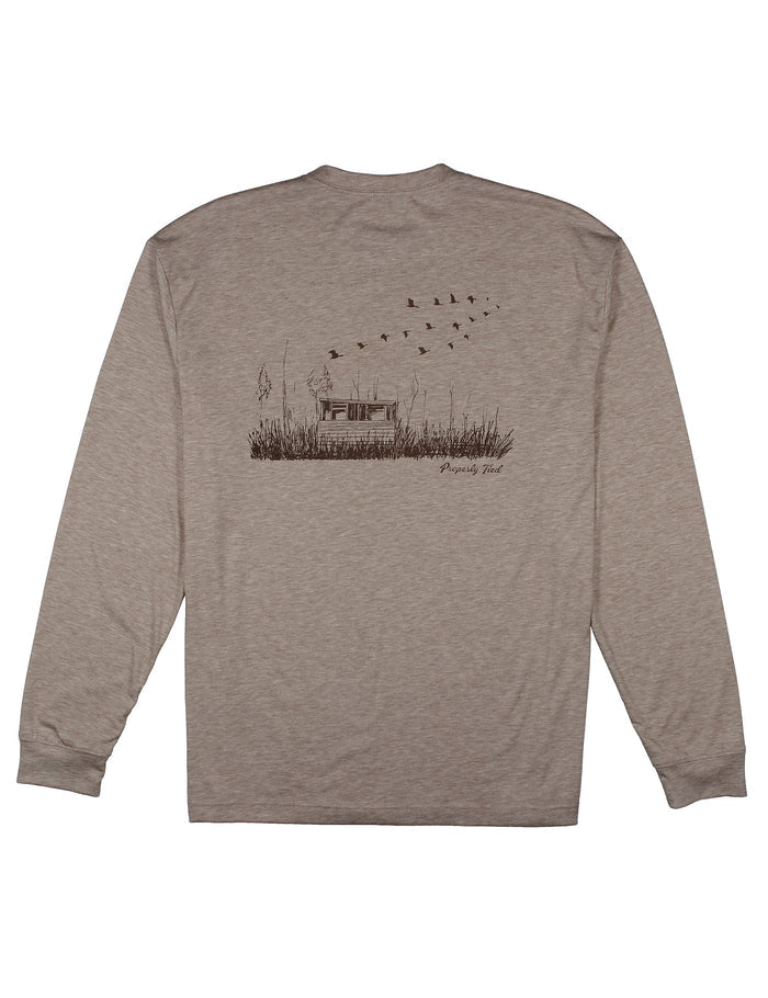 Portland Pocket Tee LS Duck Blind Sand