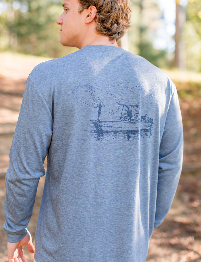 Portland Pocket Tee LS Guide Boat Denim