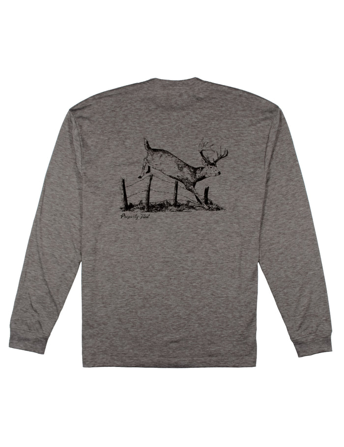 Portland Pocket Tee LS Jumping Buck Gravel