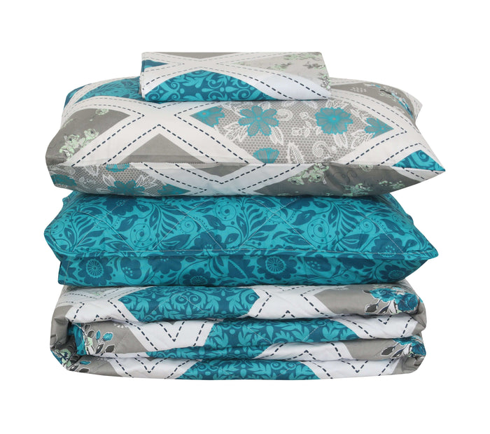 Quilted Comforter Set 6 Pcs Design 949 - Nishat Creative Store
