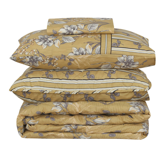 Quilted Comforter Set 6 Pcs Design 951 - Nishat Creative Store