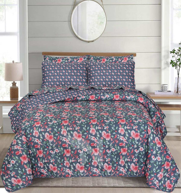 Quilted Comforter Set 6 Pcs Design 957 - Nishat Creative Store