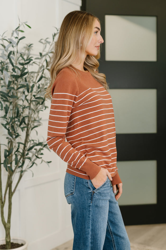 Rust Revival Long Sleeve Knit Top