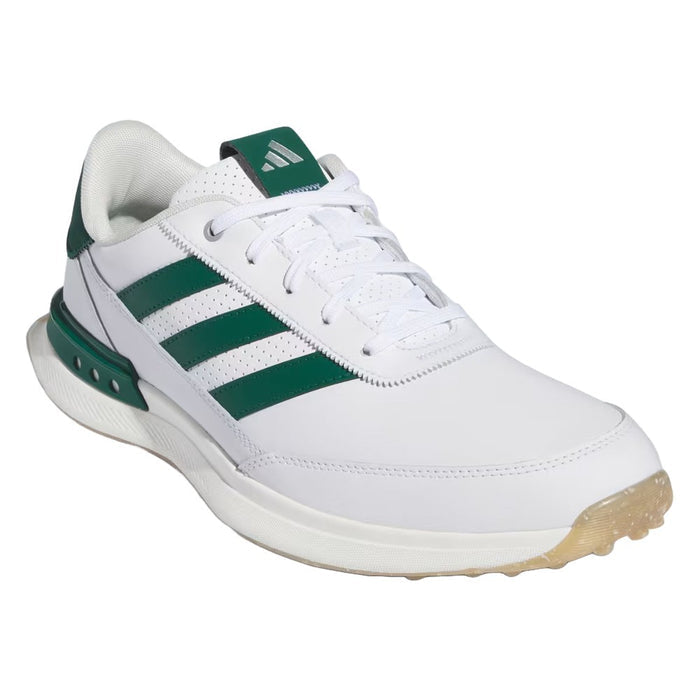 Adidas S2G Leather 24 Spikeless Golf Shoes Cloud White/Collegiate Green/Gum - 24 Men