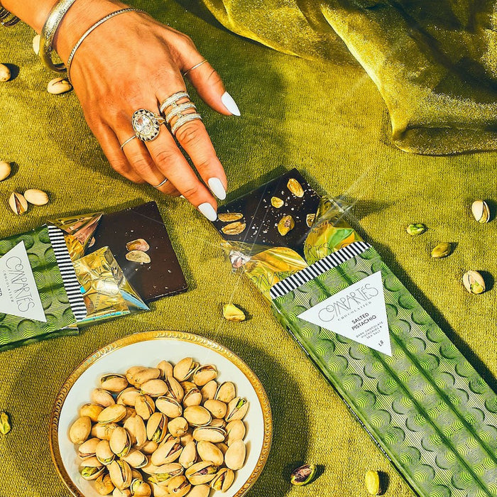 Salted Pistachio Dark Chocolate Bar